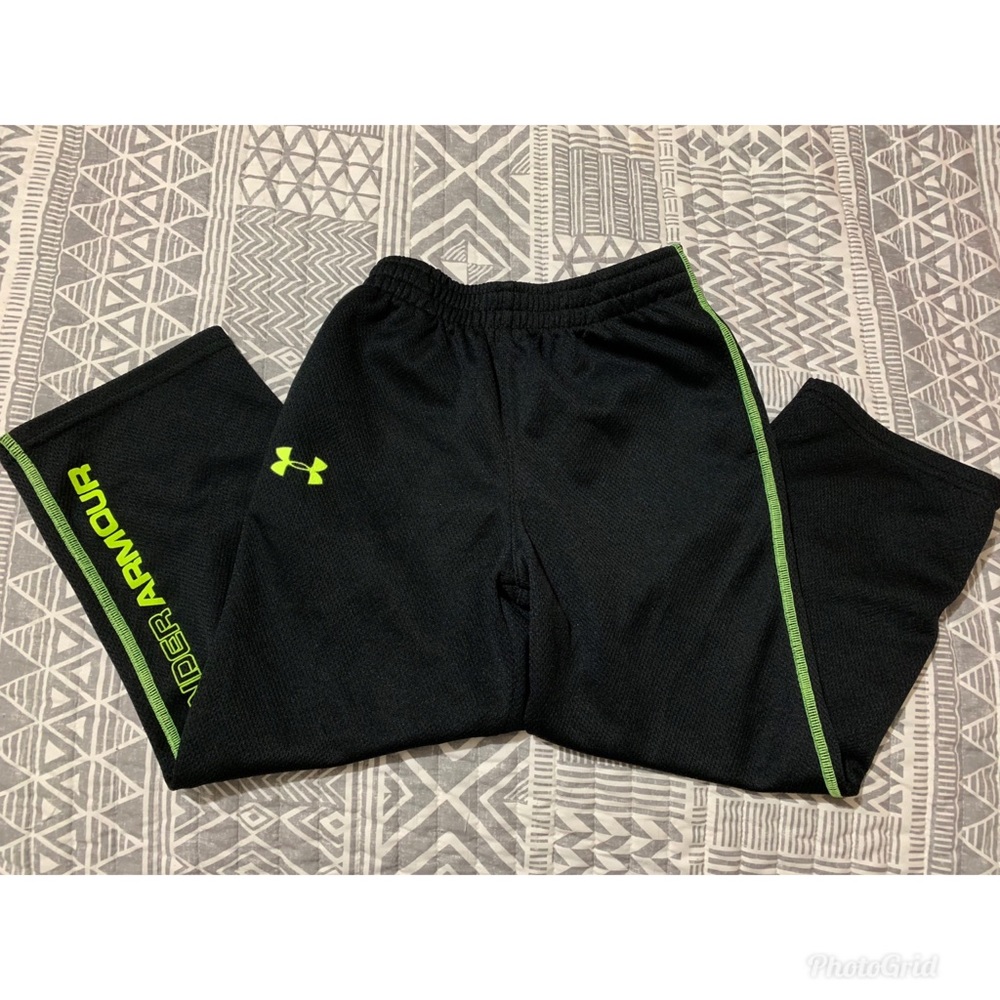 Black and green Boys under armour pants